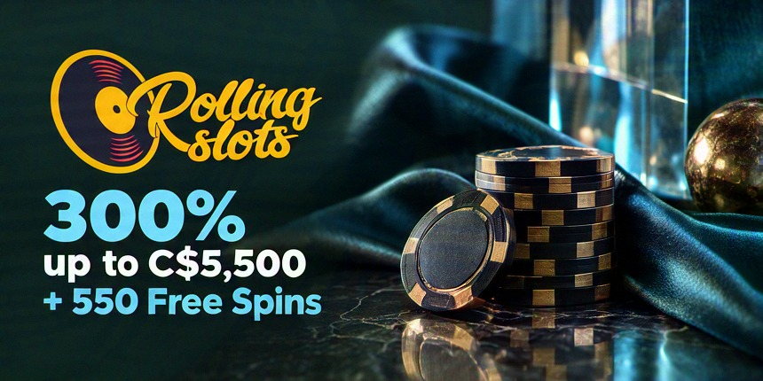 Mobile Casino Rolling Slots 300% up to C$5,500 + 550 Free Spins